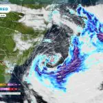 Ciclone atinge o Sul do Brasil | Imagem: Meteored