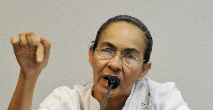 Pronunciamento de Heloísa Helena na Comissão de Direitos Humanos e Legislação Participativa do Senado. A mulher pode substituir Glauber Braga na Câmara dos Deputados