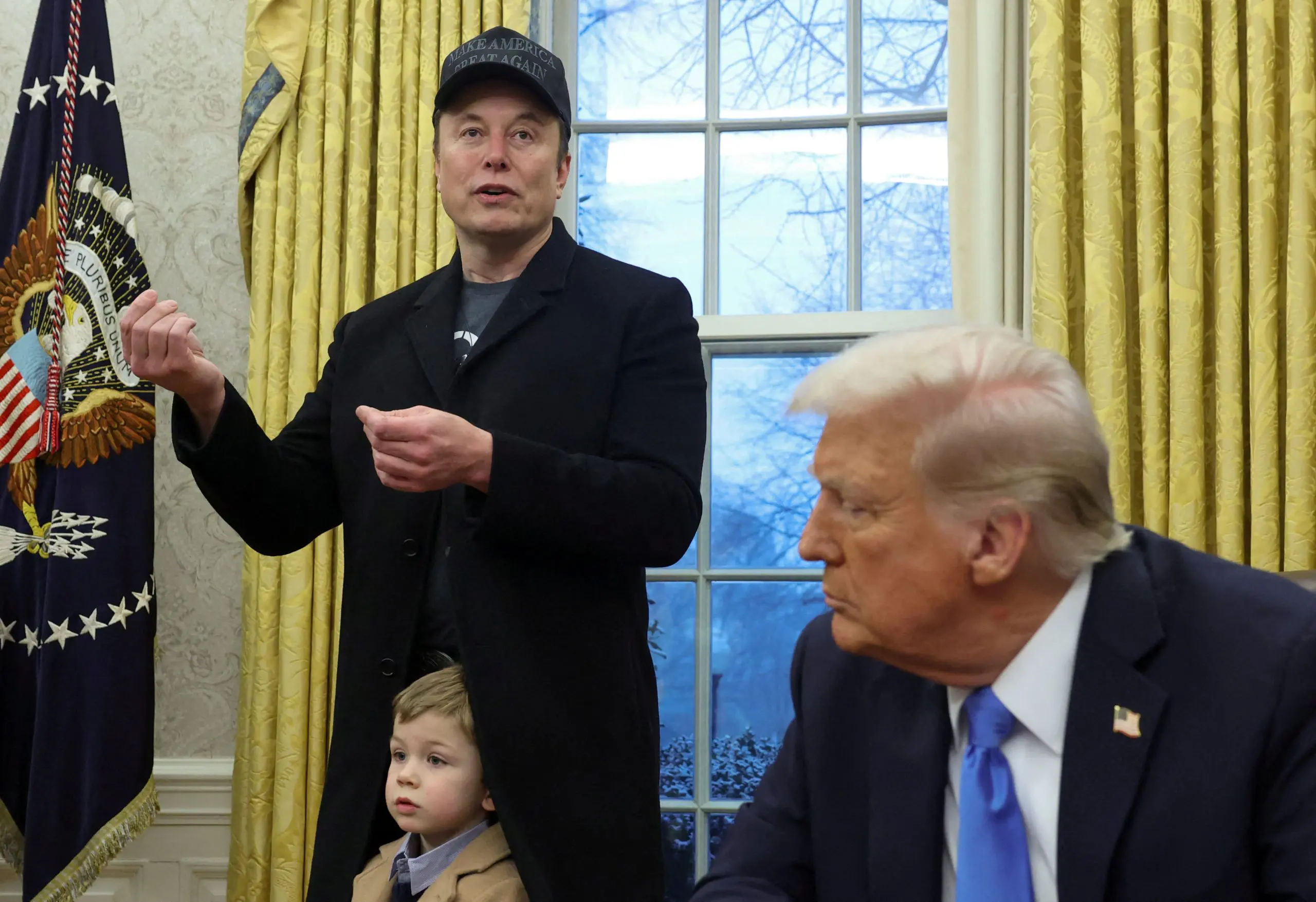 O presidente dos Estados Unidos, Donald Trump, e o empresário Sul-Africano Elon Musk, na Casa Branca | Foto:   REUTERS/Kevin Lamarque/File Photo