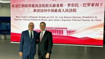 Presidente do Supremo Tribunal Federal (STF) do Brasil, ministro Luís Roberto Barroso, em agenda oficial na China, em 2024