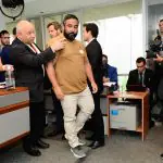 Daniel Pardim Tavares Gonçalves durante depoimento à CPI das Apostas Esportivas, onde foi preso por falso testemunho | Foto: Saulo Cruz/Agência Senado