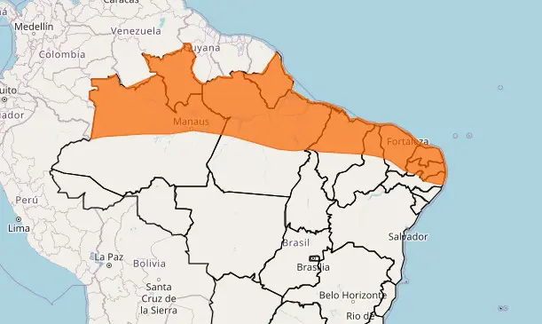 O alerta laranja significa perigo | Foto: Reprodução/Inmet