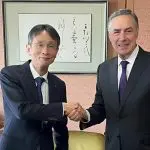 Barroso e o presidente da Suprema Corte do Japão, Yukihiko Imasaki