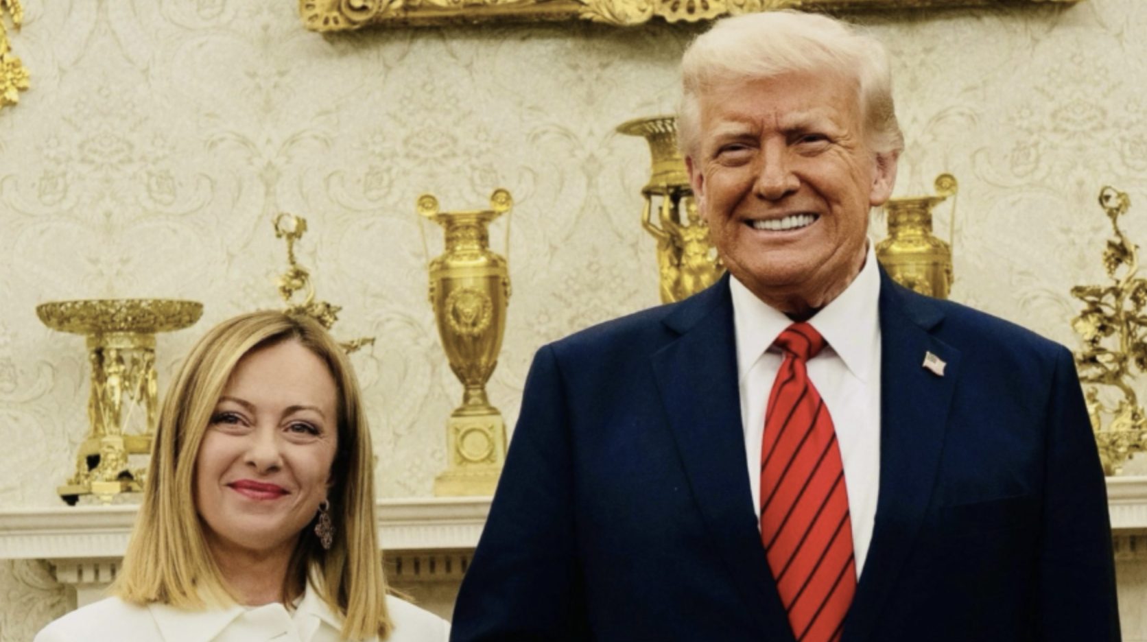 Trump e Meloni | Foto: Reprodução/Redes sociais