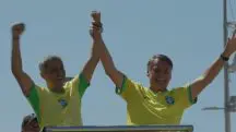 Gustavo Gayer e Jair Bolsonaro na manifestação pela anistia