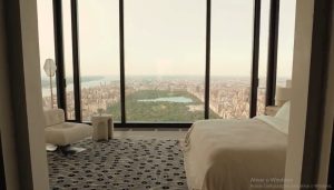 Vista de uma das suítes da cobertura no Steinway Tower, em Manhattan: 360º incluem o Central Park | Foto: Reprodução/Twitter/X