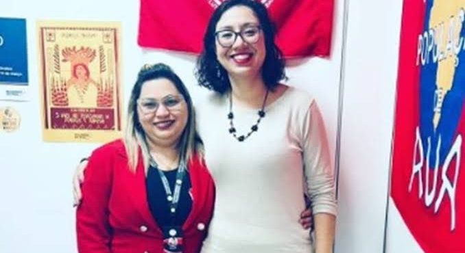 Érica Meireles de Oliveira e Luciane Barbosa Farias, conhecida como a ‘Dama do Tráfico’ | Foto: Reprodução/Whatsapp