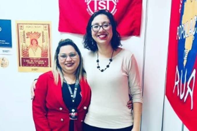 Érica Meireles de Oliveira e Luciane Barbosa Farias, conhecida como a ‘Dama do Tráfico’ | Foto: Reprodução/Whatsapp