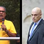 À esquerda, o pastor Silas Malafaia; à direita, o ministro do STF Alexandre de Moraes