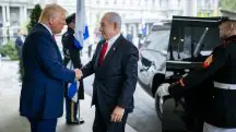 Donald Trump e Benjamin Netanyahu em Washington