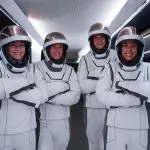 Os astronautas da viagem Fram2, da SpaceX | Foto: X/Reprodução