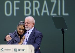 Marina Silva e Lula no palanque