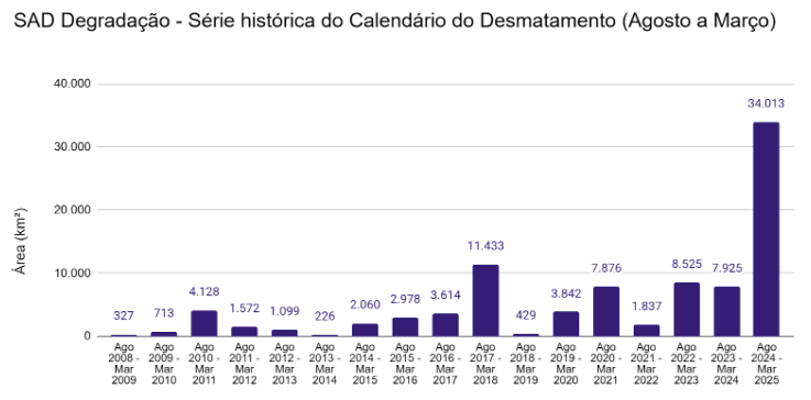 Desmatamento na Amazônia sobe 18% a poucos meses da COP-30