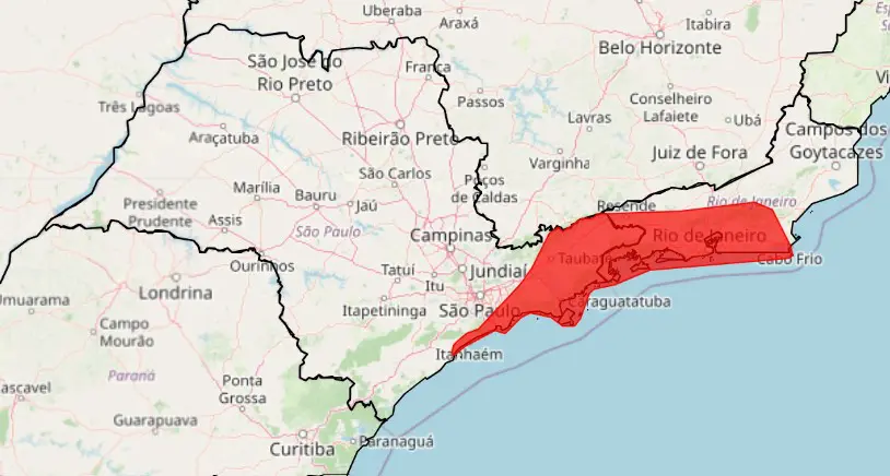 Inmet emite alerta vermelho de chuva para Rio de Janeiro e São Paulo