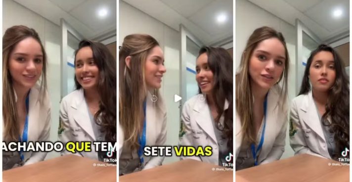 As estudantes publicaram o vídeo na plataforma TikTok | Foto: Reprodução/Redes sociais
