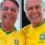 O ex-presidente Jair Bolsonaro e o governador Ronaldo Caiado (União-GO) | Foto: Extração redes sociais