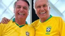 O ex-presidente Jair Bolsonaro e o governador Ronaldo Caiado (União-GO) | Foto: Extração redes sociais