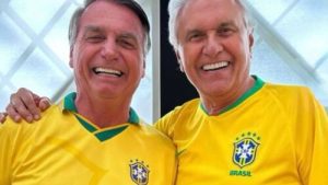 O ex-presidente Jair Bolsonaro e o governador Ronaldo Caiado (União-GO) | Foto: Extração redes sociais