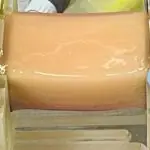 Pedaço de carne de frango produzido em laboratório