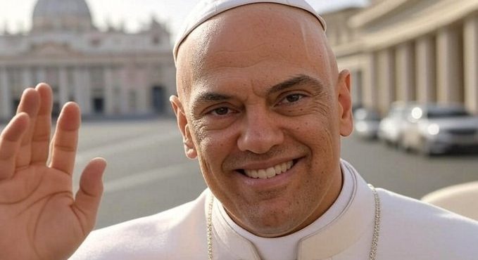 meme coloca alexandre de moraes como papa