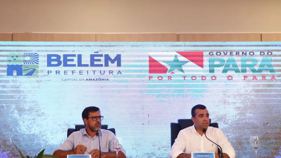 O secretário de Saúde de Belém, Romulo Nina, ao lado do secretário-adjunto de Gestão de Políticas de Saúde do Estado, Sipriano Ferraz | Foto: Divulgação/Governo do Pará