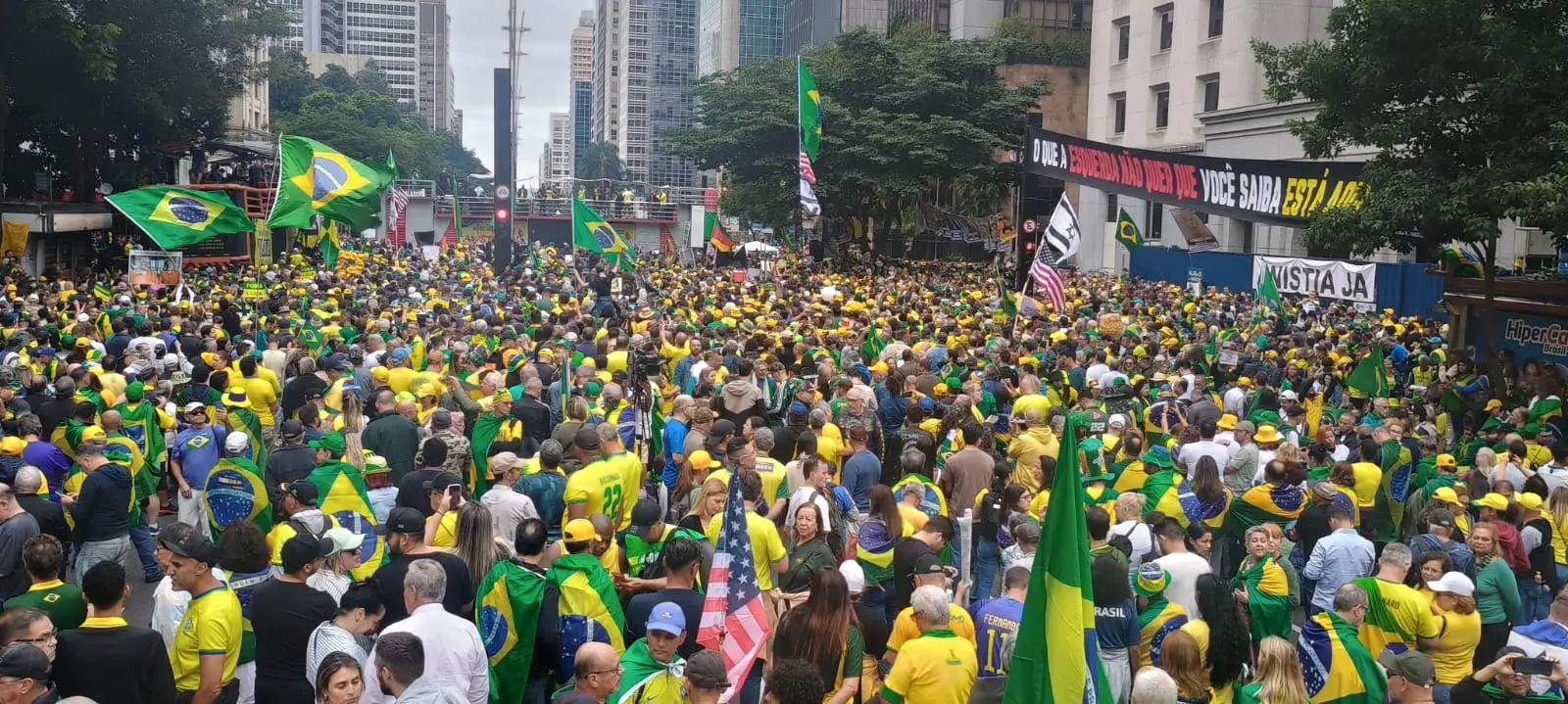 multidão toma conta da avenida paulista - rodri terra