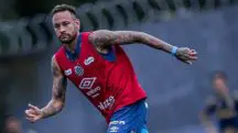 neymar treinando no santos