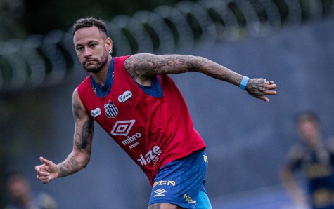 neymar treinando no santos