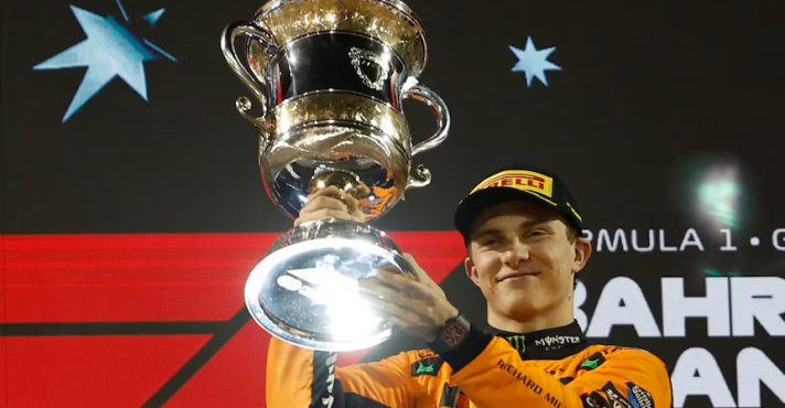 O australiano Oscar Piastri foi o grande vencedor do GP de Bahrein, superando até colega de equipe | Foto: Reproudção/Redes sociais