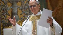Papa Leão XIV durante sua primeira missa na Capela Sistina | Foto: Vatican Media/Simone Risoluti