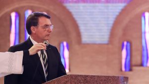 Jair Bolsonaro participa de missa no Santuário Nacional de Aparecida | Foto: Marcos Corrêa/PR