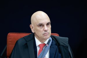 Ministro Alexandre de Moraes na Primeira Turma do STF que julga denúncia sobre o núcleo 3 da PET 12.100 (20/5/2025) | Foto: Fellipe Sampaio/STF