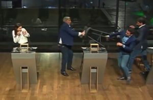Agressão de Datena a Marçal, logo depois da fala levada à Justiça
