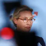 A colíder do partido Alternativa para a Alemanha (AfD), Alice Weidel, em coletiva de imprensa em Berlim, na Alemanha - 12/3/2025 | Foto: Liesa Johannssen/Reuters