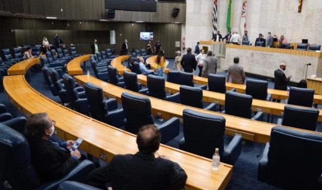O vereador Rubinho Nunes (União Brasil), autor do projeto, afirmou que o objetivo é ‘resguardar a língua portuguesa no âmbito da gestão municipal’ de São Paulo | Foto: Afonso Braga/Câmara Municipal de São Paulo