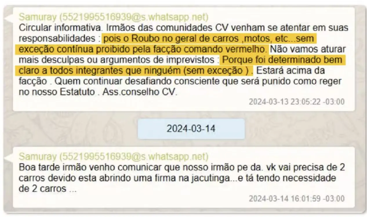 Naldinho reforça determinação que proíbe roubo durante o G20