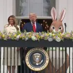Trump, durante pronunciamento na Casa Branca, em que destacou o simbolismo da Páscoa como valor cristão | Foto: Reprodução/Twitter/X