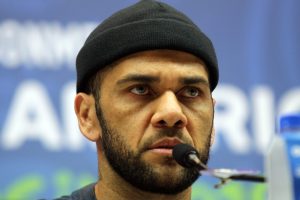 Daniel Alves, em coletiva de imprensa no Maracanã - 6/7/2019 | Foto: Alex Silva/Estadão Conteúdo