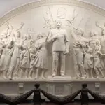 Escultura de Stálin no metrô de Moscou é a que tem mais visibilidade na Rússia