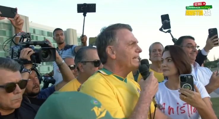Jair Bolsonaro afirmou que anistia é 'ato privativo do Congresso Nacional | Foto: Auriverde Brasil