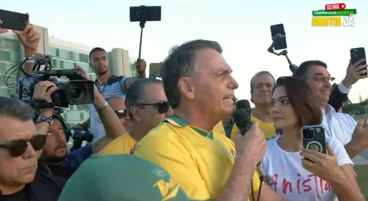 Jair Bolsonaro afirmou que anistia é 'ato privativo do Congresso Nacional | Foto: Auriverde Brasil
