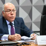 O ministro do Itamaraty, Mauro Vieira, durante depoimento na Comissão de Relações Exteriores e Defesa Nacional (CRE) | Foto: Edilson Rodrigues/Agência Senado