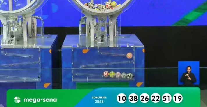 Concurso 2868 da Mega-Sena: dezenas sorteadas pagam prêmio aproximado de R$ 7 milhões | Foto: Reprodução/YouTube