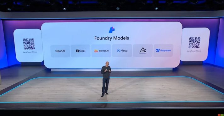 Diretor-executivo da Microsoft, Satya Nadella, diz que a empresa busca por variedade de modelos de IA | Foto:Reprodução/Microsoft