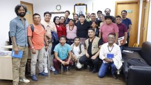 Comitiva de lideranças Yanomami e Ye´kwana em visita à Funai nesta terça-feira, 20, para discussão sobre terras no Amazonas e em Roraima | Foto: Mayra Wapichana/Funai