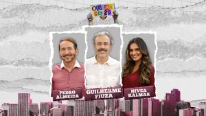 Pedro Almeida, Guilherme Fiuza e Nivea Kalmar comandam o Outra Coisa, programa de Oeste nas noites de sábado | Foto: Divulgação/Revista Oeste