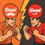 Hoje, o iFood domina cerca de 80% do mercado desejado pelo Rappi | Foto: Divulgação/Oeste | Imagem gerada com o auxílio de inteligência artificial