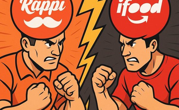Hoje, o iFood domina cerca de 80% do mercado desejado pelo Rappi | Foto: Divulgação/Oeste | Imagem gerada com o auxílio de inteligência artificial