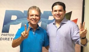 Nabor e Hugo, em 2020: pai e filho da família Motta que comanda parte da política paraibana | Foto: Reprodução/Redes sociais
