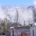 Moradores da cidade de Campanas gravaram cenas em que montanhas aparentam ter sofrido explosões: fumaça e tremores | Foto: Reprodução/Twitter/X